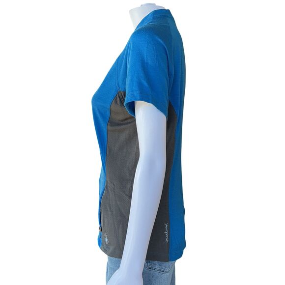 SmartWool Womens Merino Base Layer Cottonwood Jersey Size M Running Cycling FLAW - Picture 4 of 10